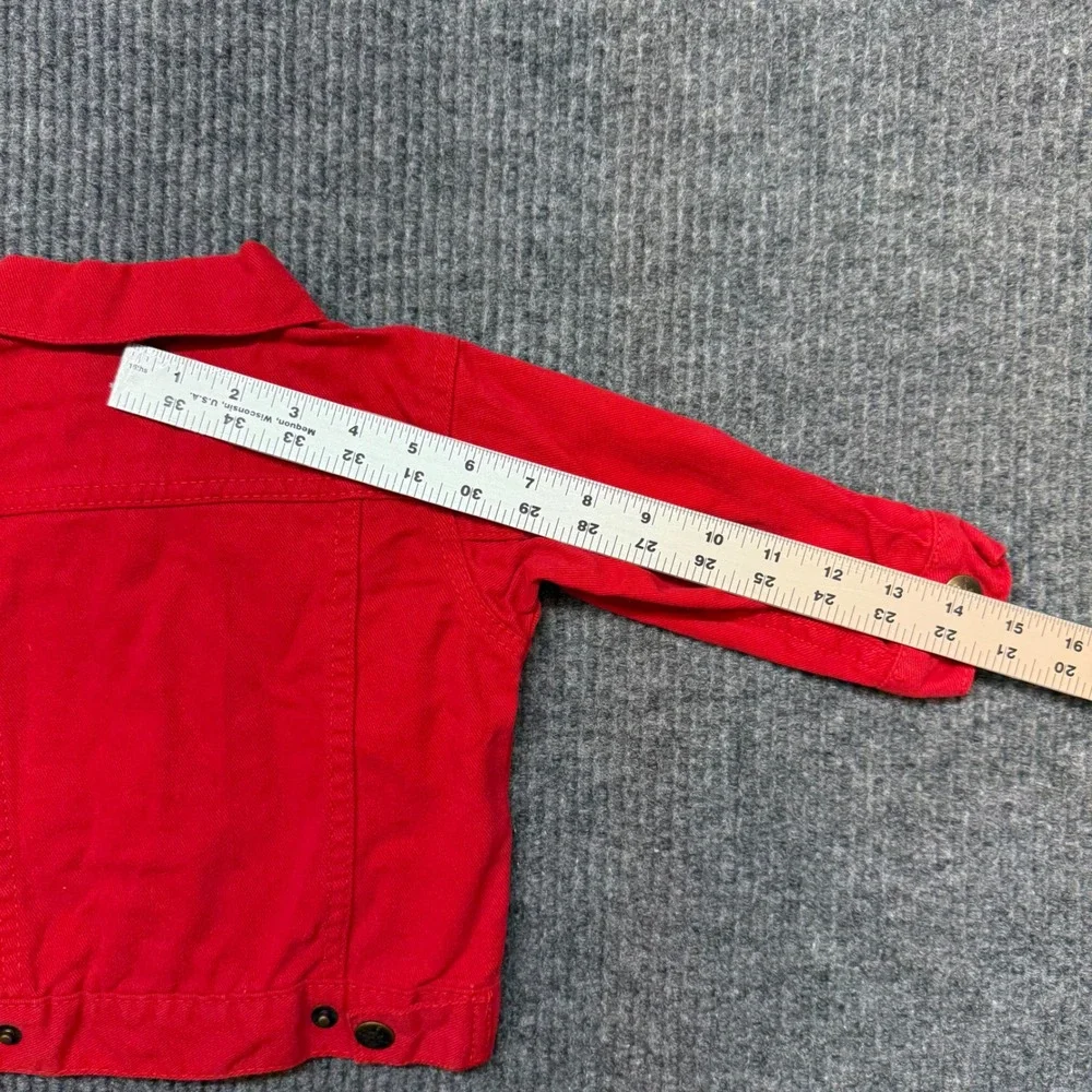 Rutgers Baby Denim Jacket‎ 18M Red Varsity Patch Collegiate Vintage Style